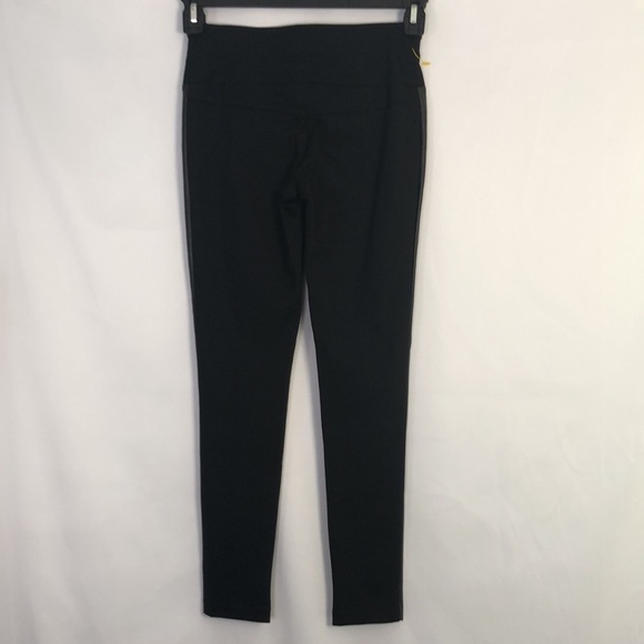 INC International Concepts  Skinny Pull On Pants Front Black Faux Leather Sz 2P - Picture 6 of 11